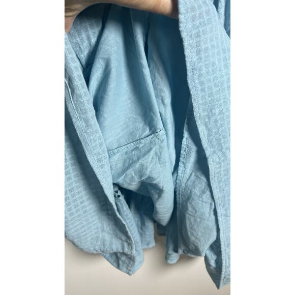 Urban Outfitters UO Forever Blue Tie Embroidered‎ Baby Doll Smock Dress Size XS - Picture 11 of 15